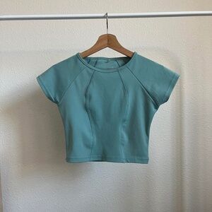 South Beach Teal athletic crop top